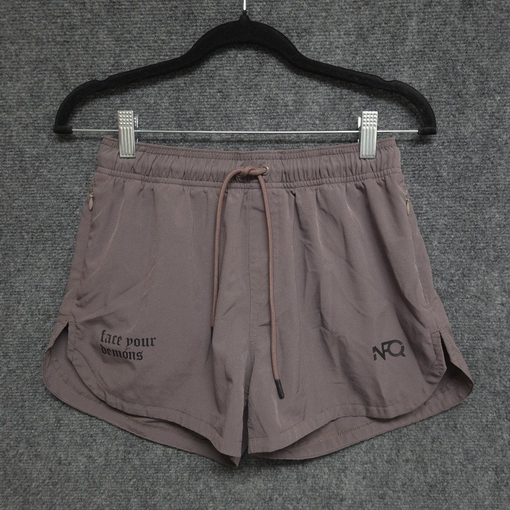 NFQ Shorts Womens Small Purple Lined Athletic Running Gym Quick Dry Drawstring